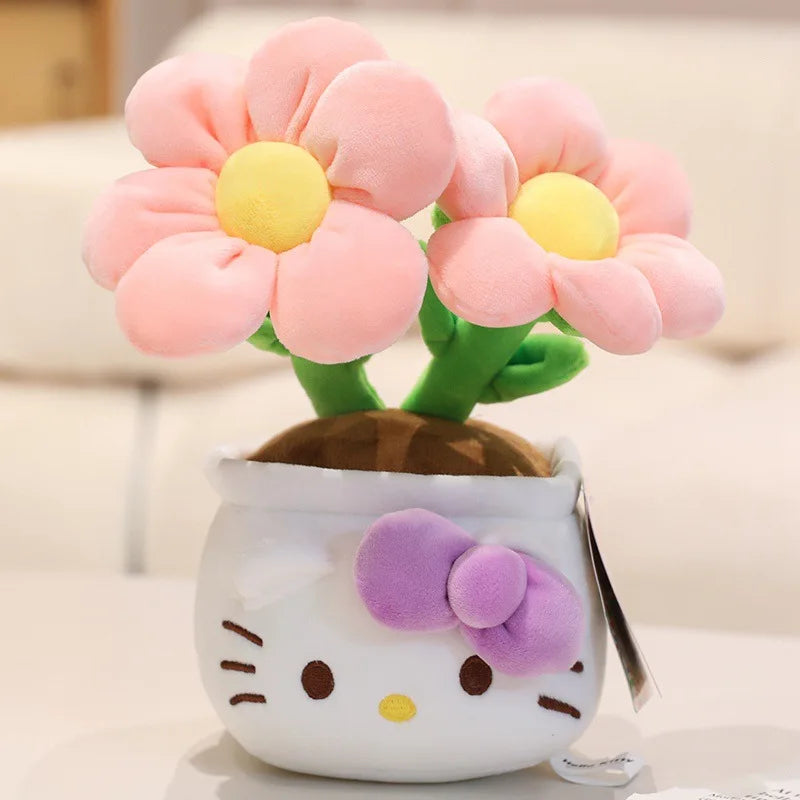 Peluche fleur Hello Kitty