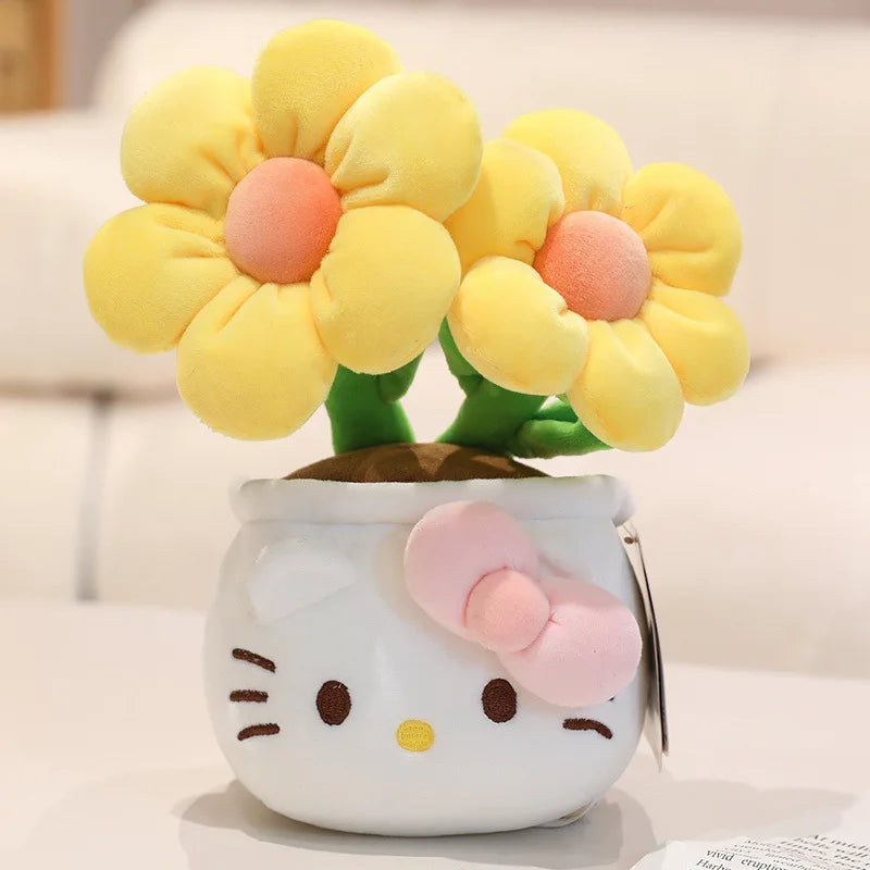 Peluche fleur Hello Kitty