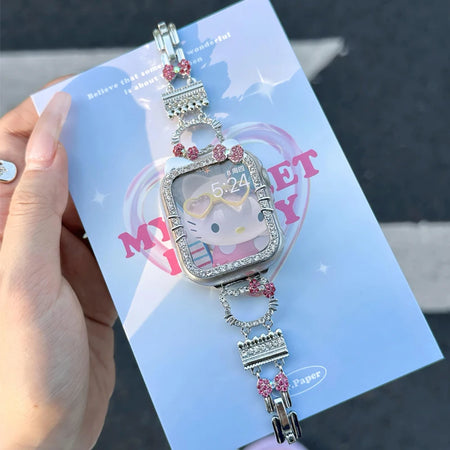 Set Bracelet & Coque Apple Watch Hello Kitty