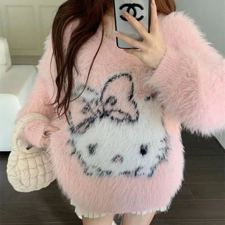 Pull oversize fluffy