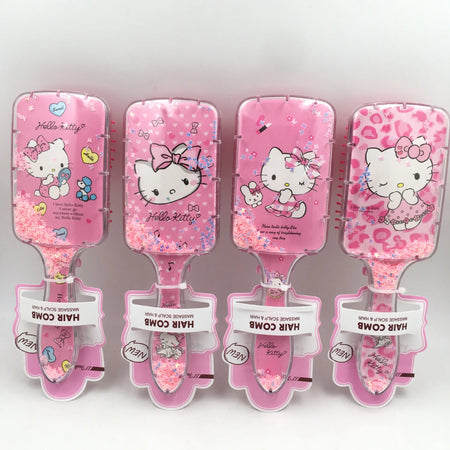 Brosse Hello Kitty Rose à Paillettes