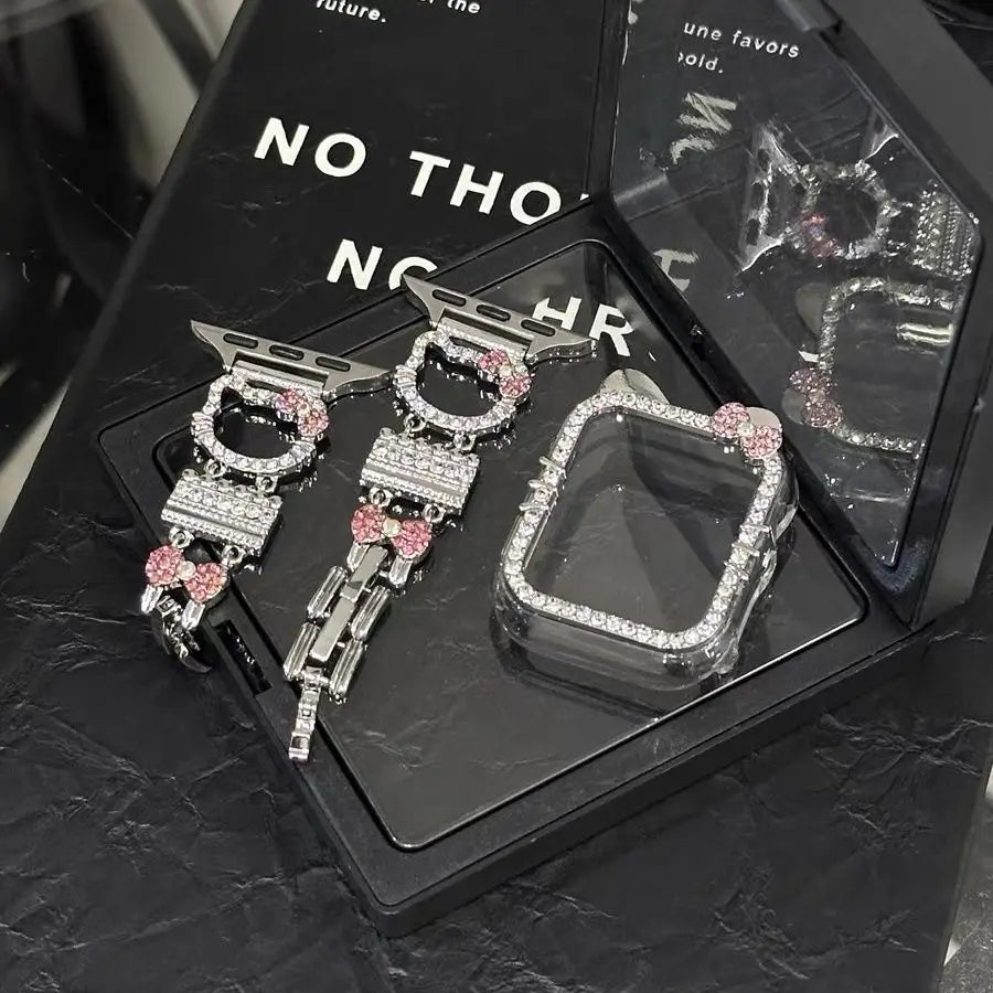 Set Bracelet & Coque Apple Watch Hello Kitty